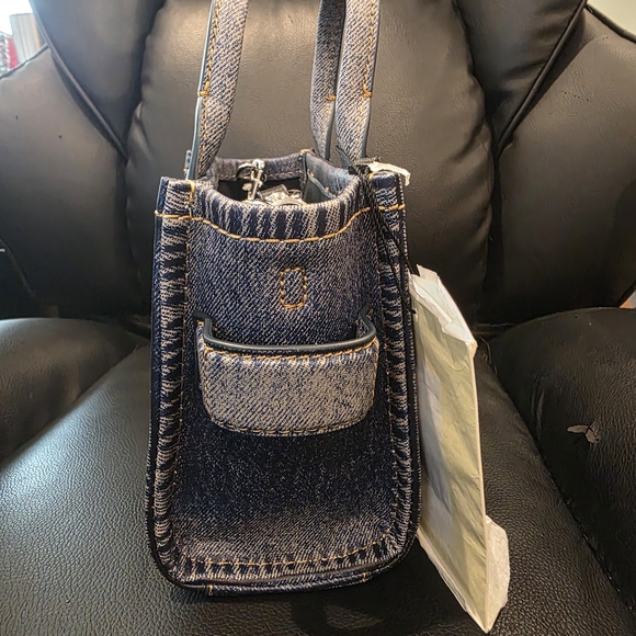 Marc Jacobs Blue Denim Leather "The Tote Bag" Mini Limited Edition - New! - Picture 4 of 6